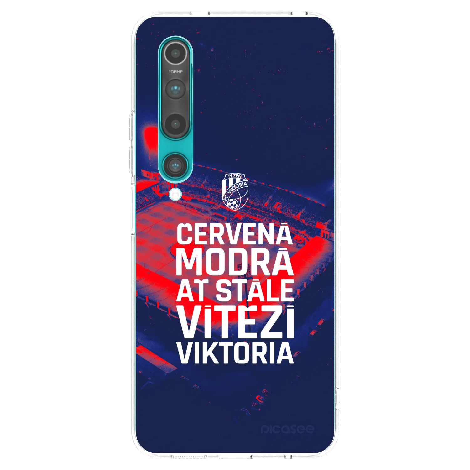Picasee silikonový průhledný obal pro Xiaomi Mi 10 - FC Viktoria Plzeň E