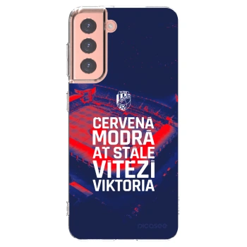 Picasee silikonový průhledný obal pro Samsung Galaxy S21 5G G991B - FC Viktoria Plzeň E