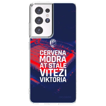 Picasee silikonový průhledný obal pro Samsung Galaxy S21 Ultra 5G G998B - FC Viktoria Plzeň E