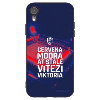 Picasee silikonový černý obal pro Apple iPhone XR - FC Viktoria Plzeň E