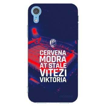 Picasee silikonový průhledný obal pro Apple iPhone XR - FC Viktoria Plzeň E