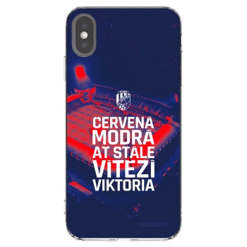 Picasee silikonový průhledný obal pro Apple iPhone XS Max - FC Viktoria Plzeň E