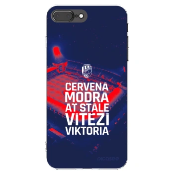 Picasee silikonový průhledný obal pro Apple iPhone 8 Plus - FC Viktoria Plzeň E
