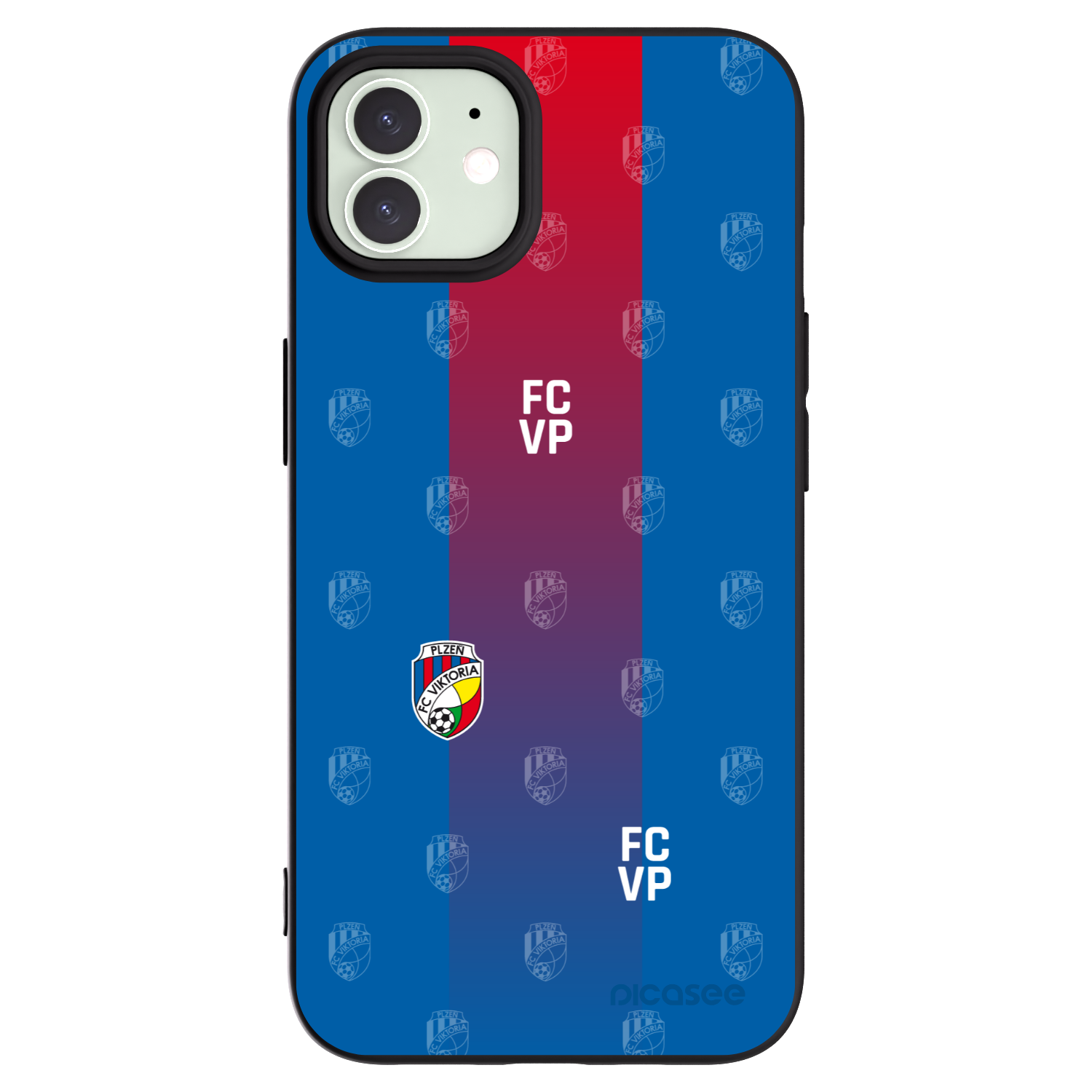 Picasee silikonový černý obal pro Apple iPhone 12 - FC Viktoria Plzeň F