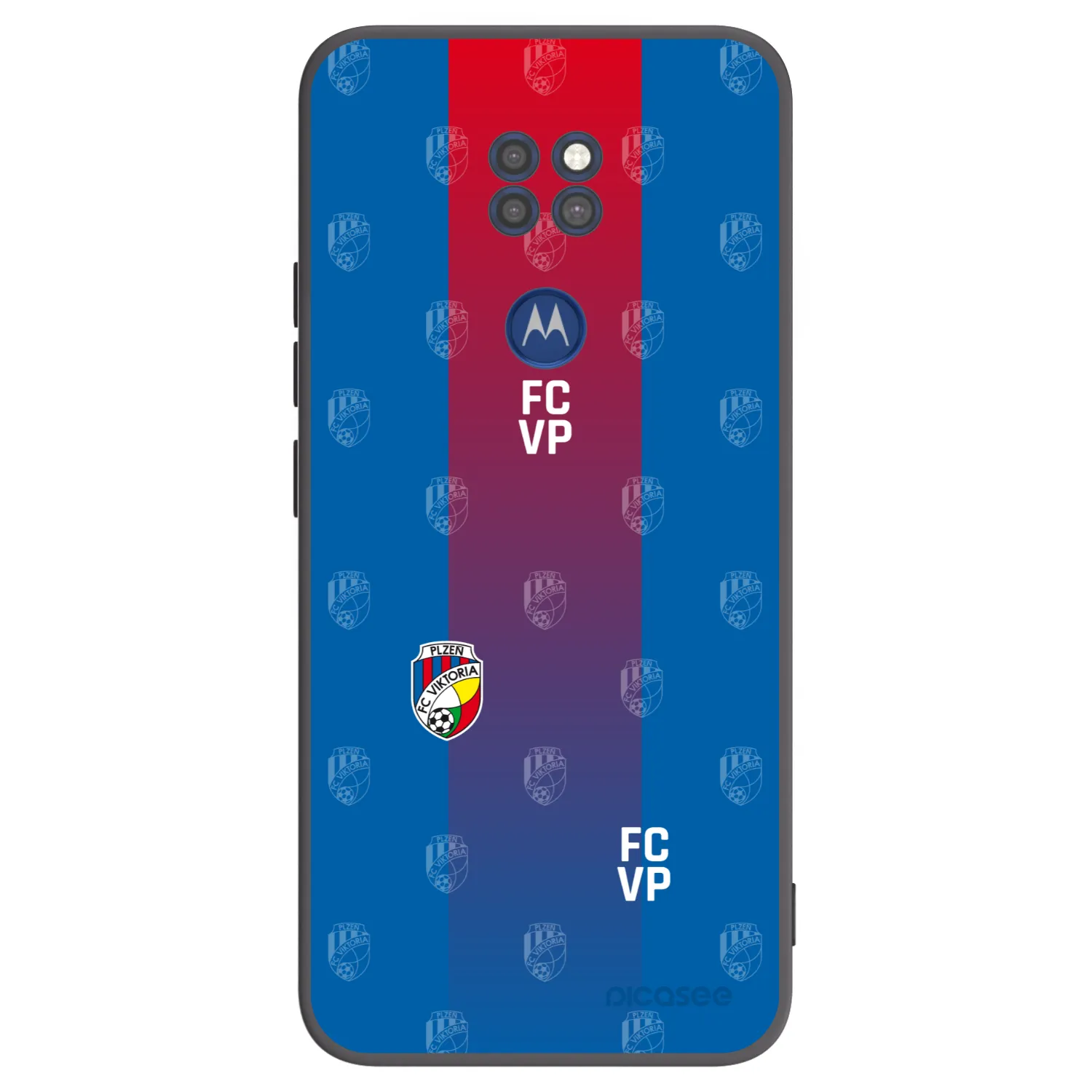 Picasee silikonový černý obal pro Motorola Moto G9 Play - FC Viktoria Plzeň F