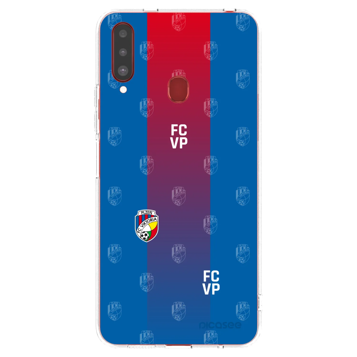 Picasee silikonový průhledný obal pro Samsung Galaxy A20s - FC Viktoria Plzeň F