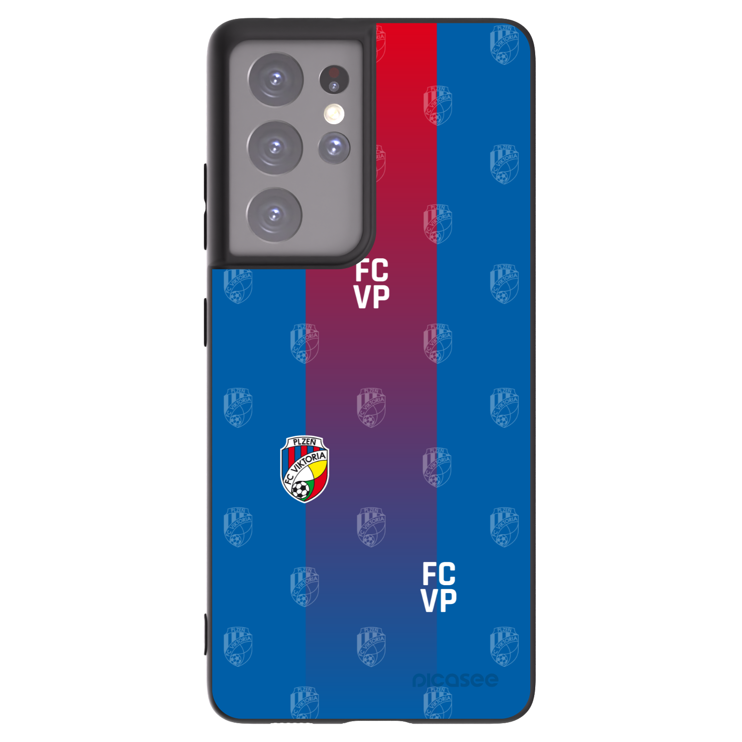 Picasee silikonový černý obal pro Samsung Galaxy S21 Ultra 5G G998B - FC Viktoria Plzeň F