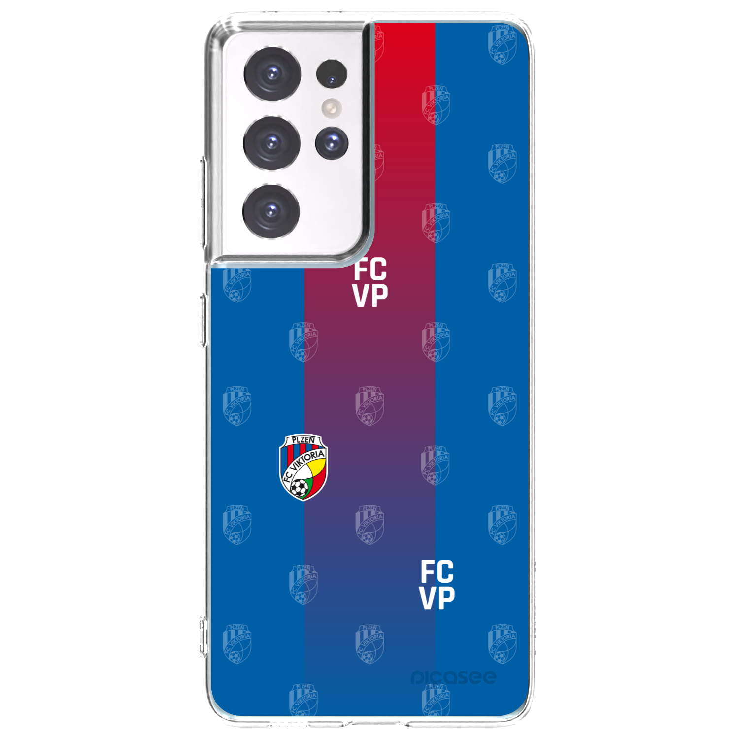 Picasee silikonový průhledný obal pro Samsung Galaxy S21 Ultra 5G G998B - FC Viktoria Plzeň F