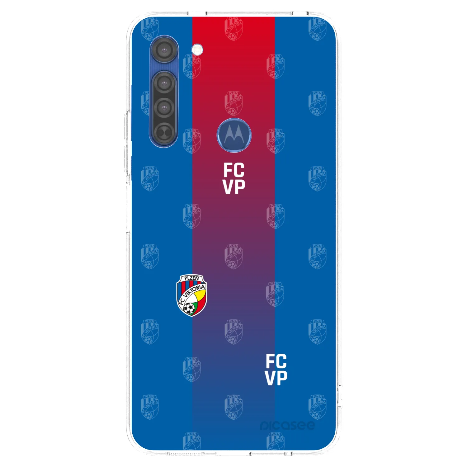 Picasee silikonový průhledný obal pro Motorola Moto G8 - FC Viktoria Plzeň F