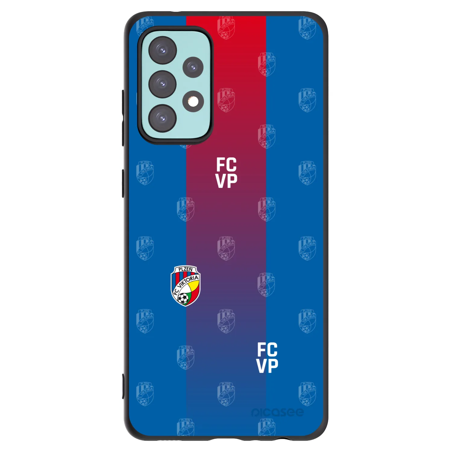 Picasee silikonový černý obal pro Samsung Galaxy A72 A725F - FC Viktoria Plzeň F