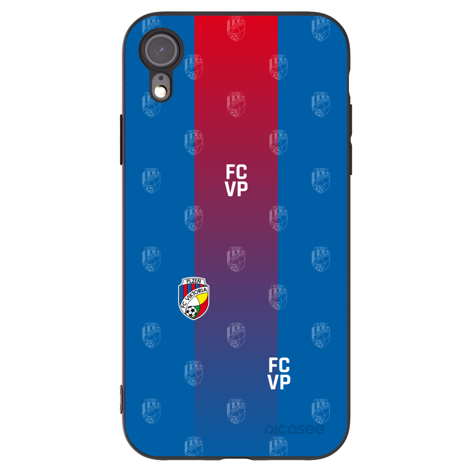 Picasee silikonový černý obal pro Apple iPhone XR - FC Viktoria Plzeň F
