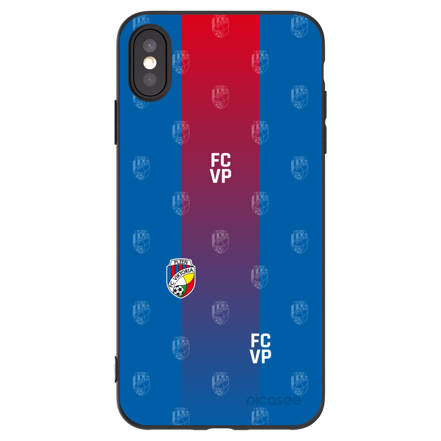 Picasee silikonový černý obal pro Apple iPhone XS Max - FC Viktoria Plzeň F