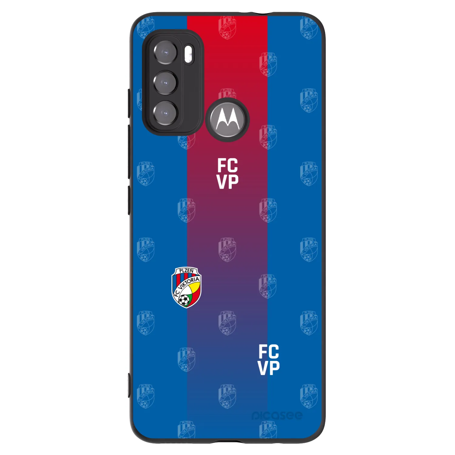Picasee silikonový černý obal pro Motorola Moto G60 - FC Viktoria Plzeň F