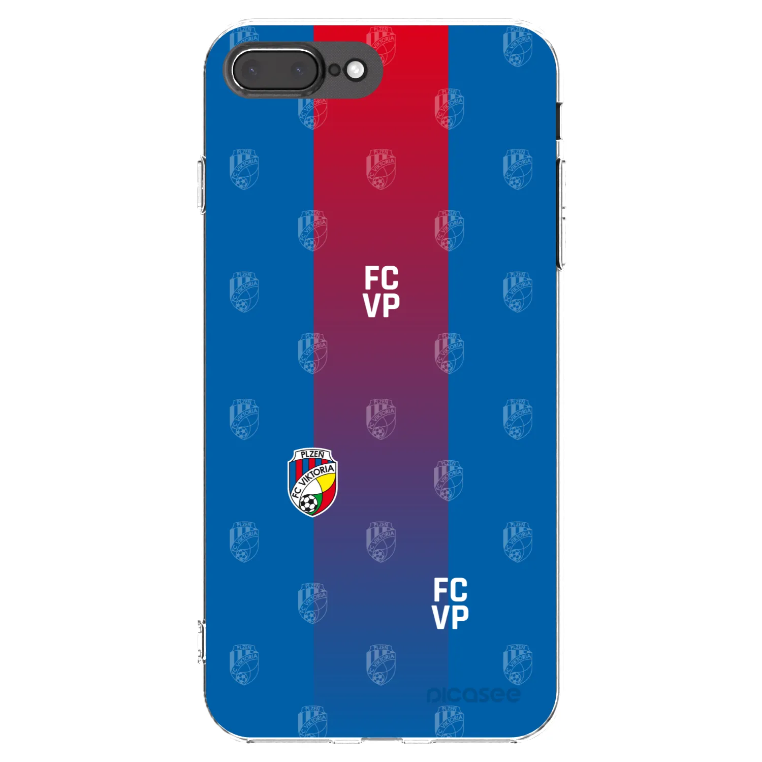 Picasee silikonový průhledný obal pro Apple iPhone 7 Plus - FC Viktoria Plzeň F