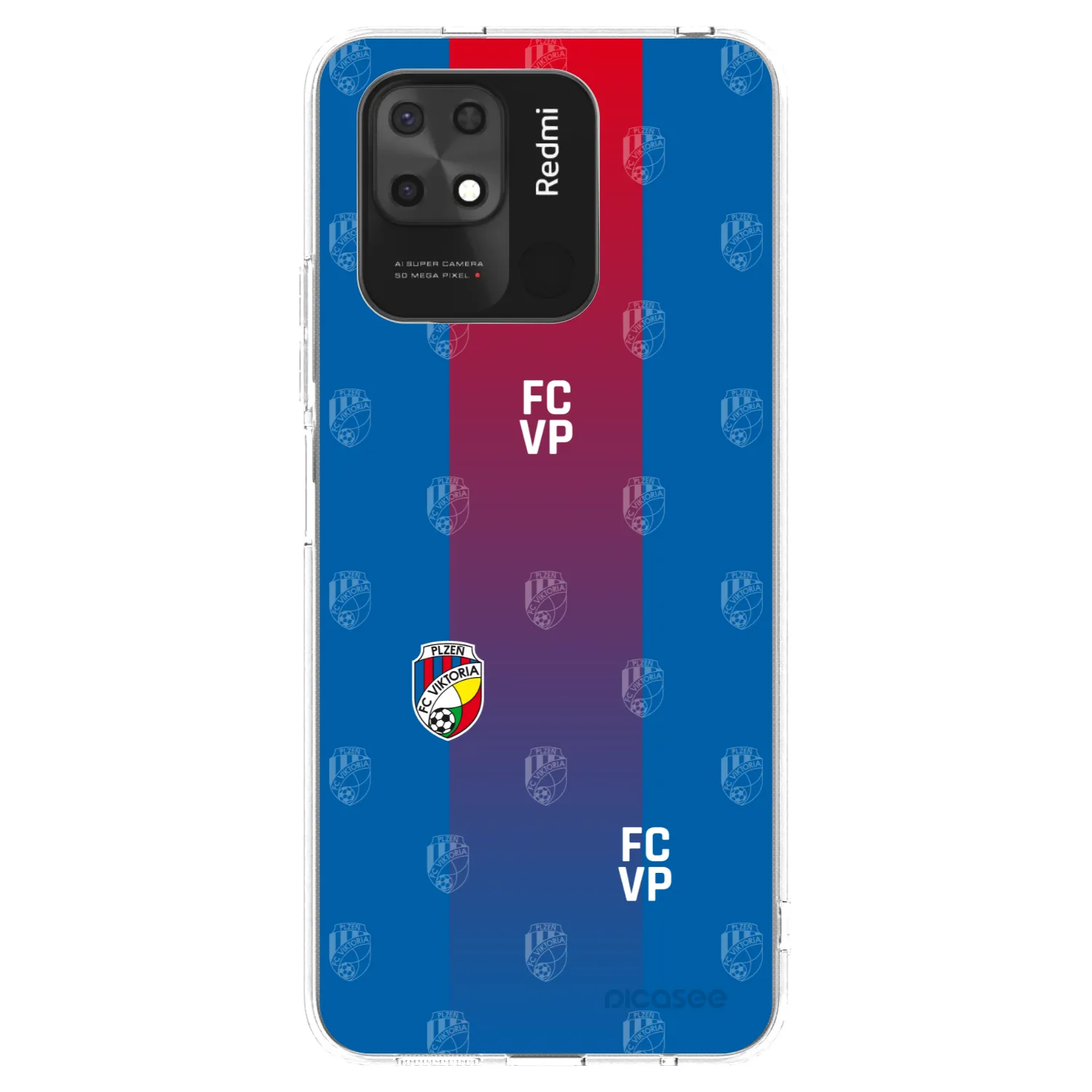 Picasee silikonový průhledný obal pro Xiaomi Redmi 10C - FC Viktoria Plzeň F