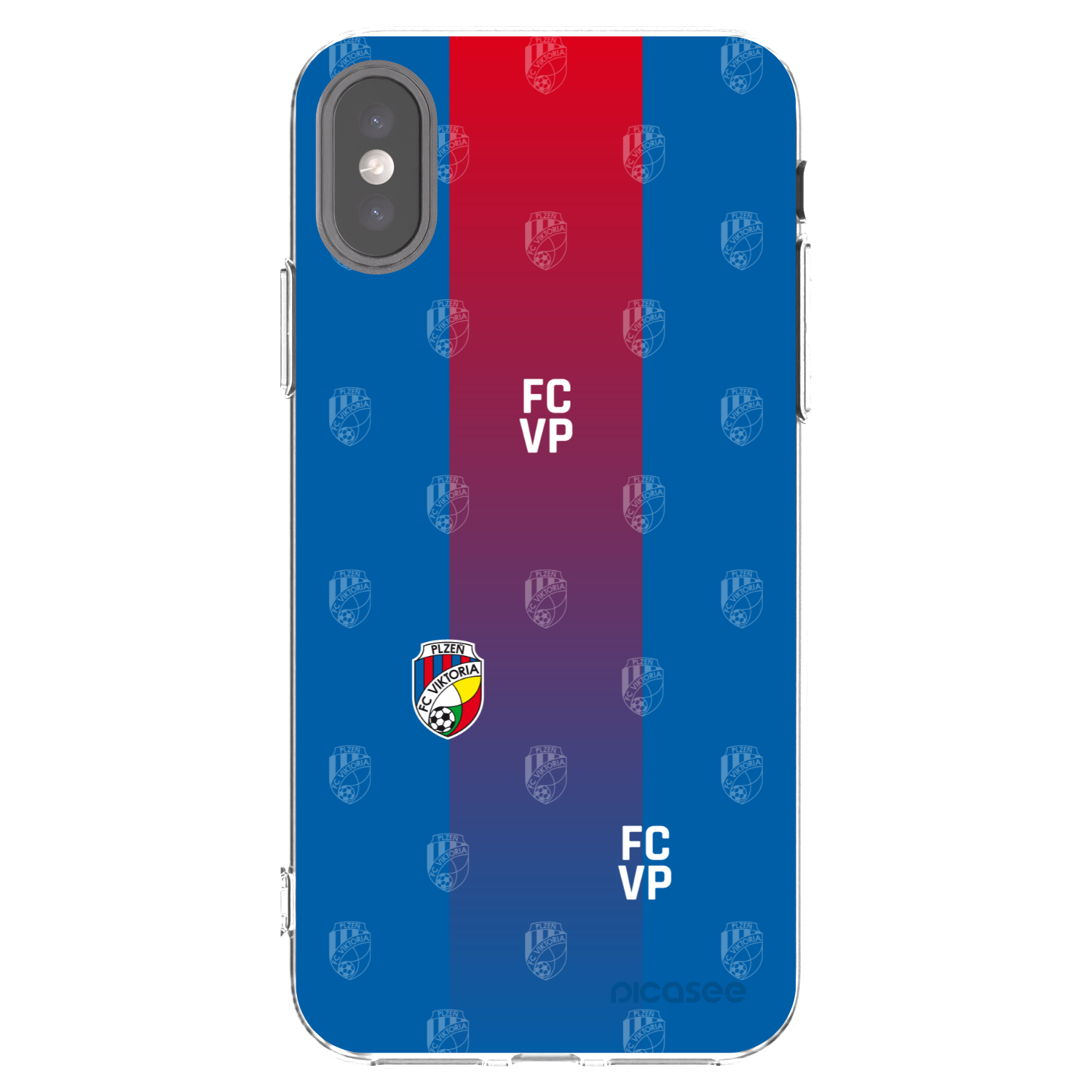 Picasee silikonový průhledný obal pro Apple iPhone X/XS - FC Viktoria Plzeň F