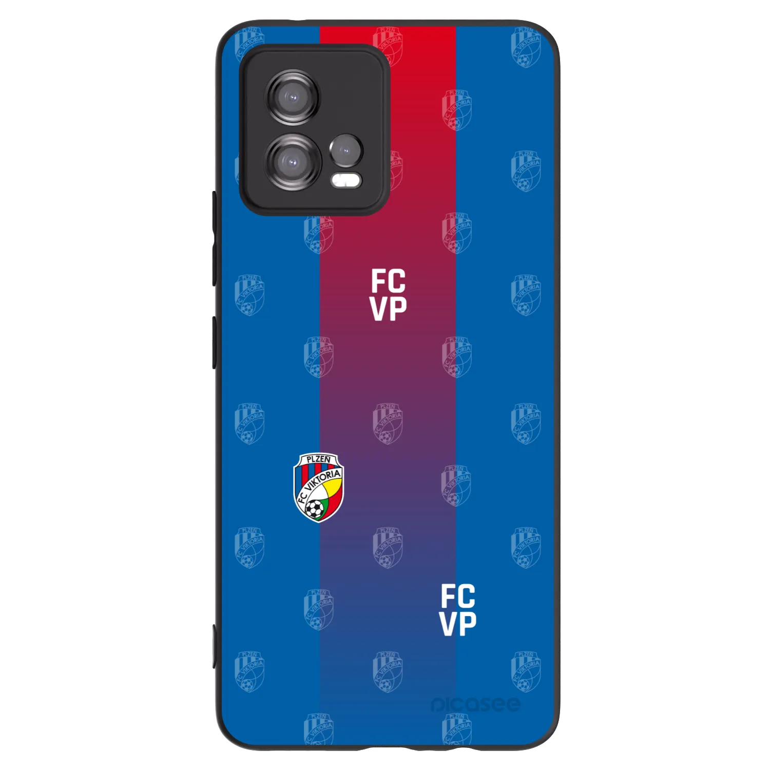 Picasee silikonový černý obal pro Motorola Moto G72 - FC Viktoria Plzeň F