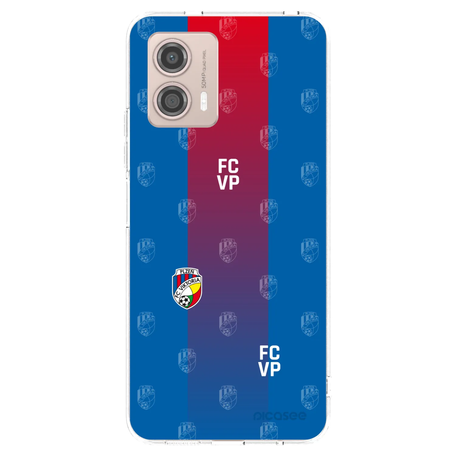 Picasee silikonový průhledný obal pro Motorola Moto G53 5G - FC Viktoria Plzeň F