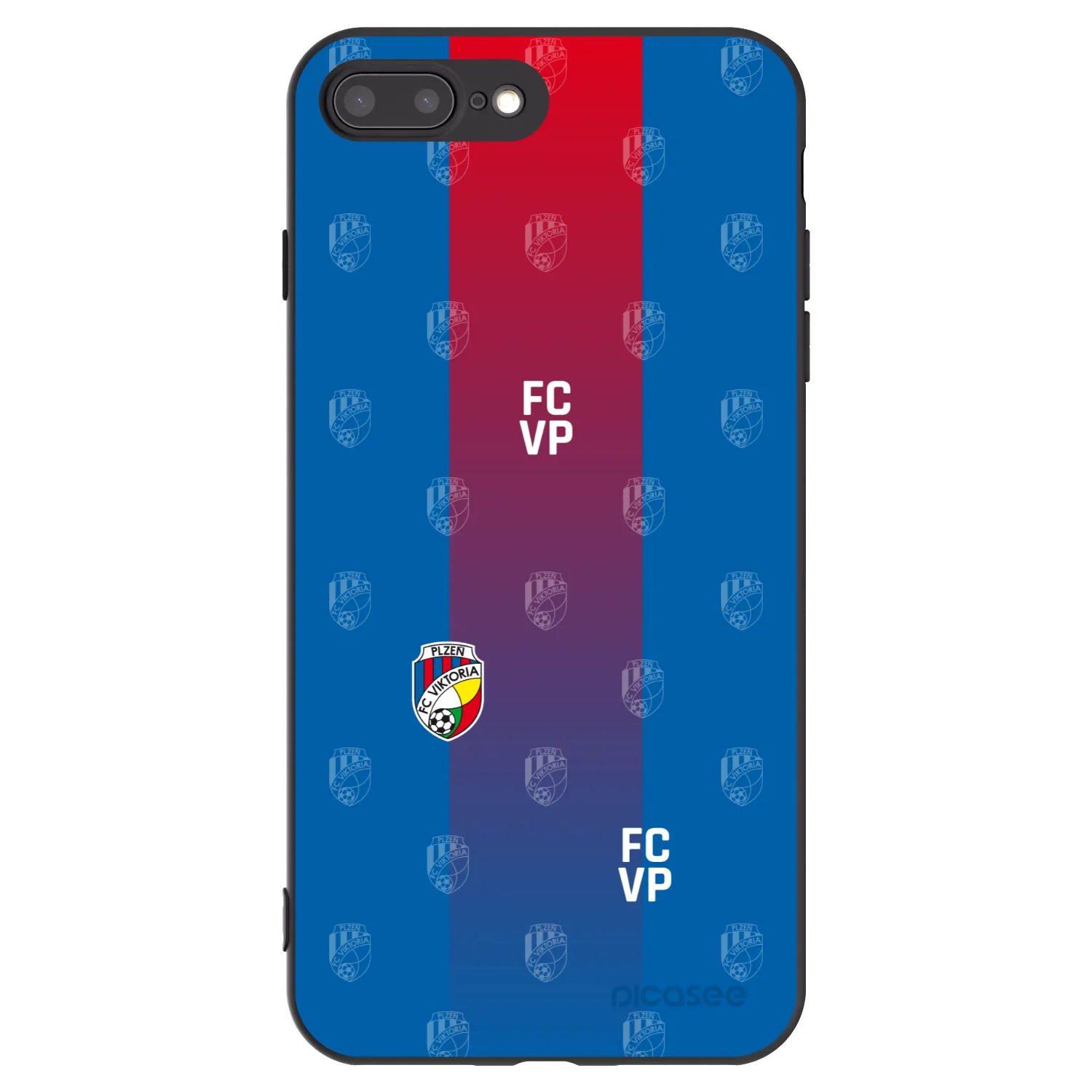 Picasee silikonový černý obal pro Apple iPhone 8 Plus - FC Viktoria Plzeň F