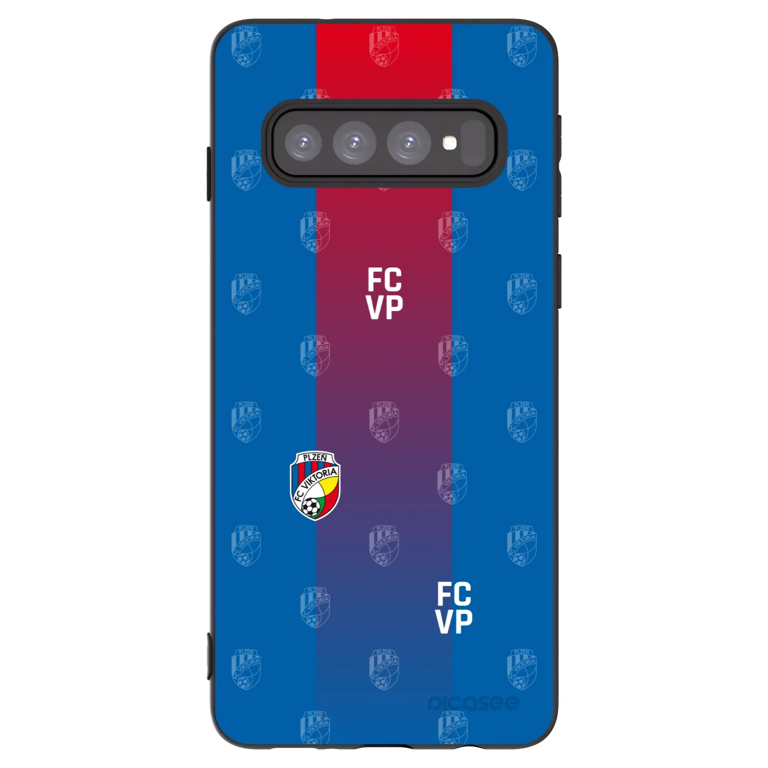 Picasee silikonový černý obal pro Samsung Galaxy S10 G973 - FC Viktoria Plzeň F