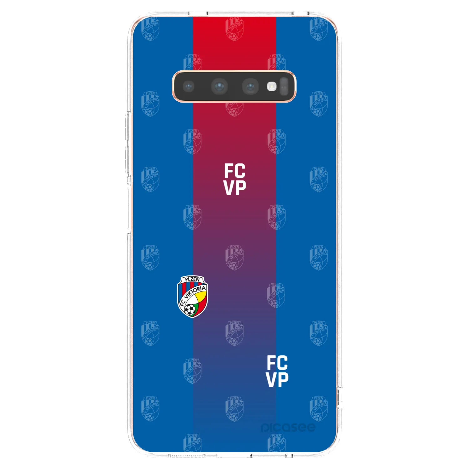 Picasee silikonový průhledný obal pro Samsung Galaxy S10 Plus G975 - FC Viktoria Plzeň F