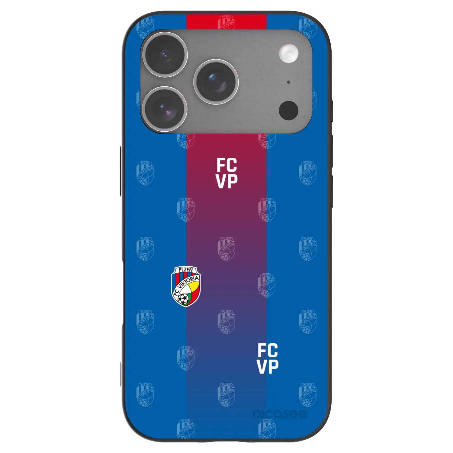 Picasee silikonový černý obal pro Apple iPhone 18 Pro - FC Viktoria Plzeň F
