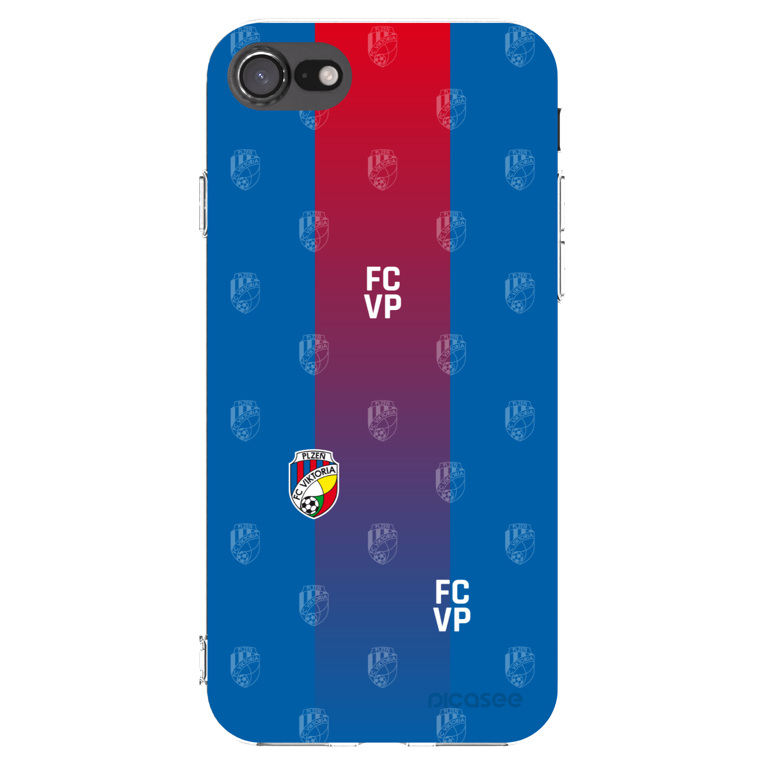 Picasee silikonový průhledný obal pro Apple iPhone 8 - FC Viktoria Plzeň F