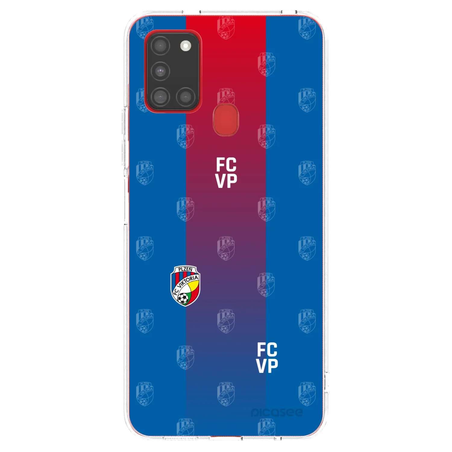 Picasee silikonový průhledný obal pro Samsung Galaxy A21s - FC Viktoria Plzeň F