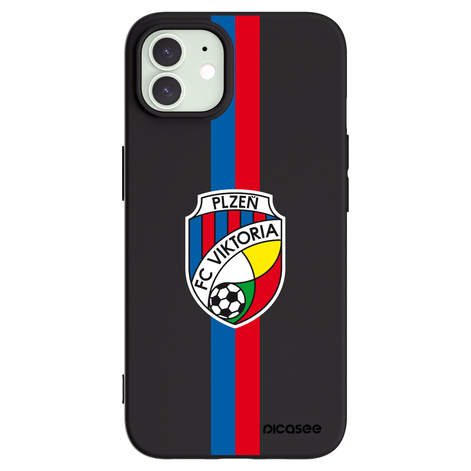 Picasee silikonový černý obal pro Apple iPhone 12 - FC Viktoria Plzeň H