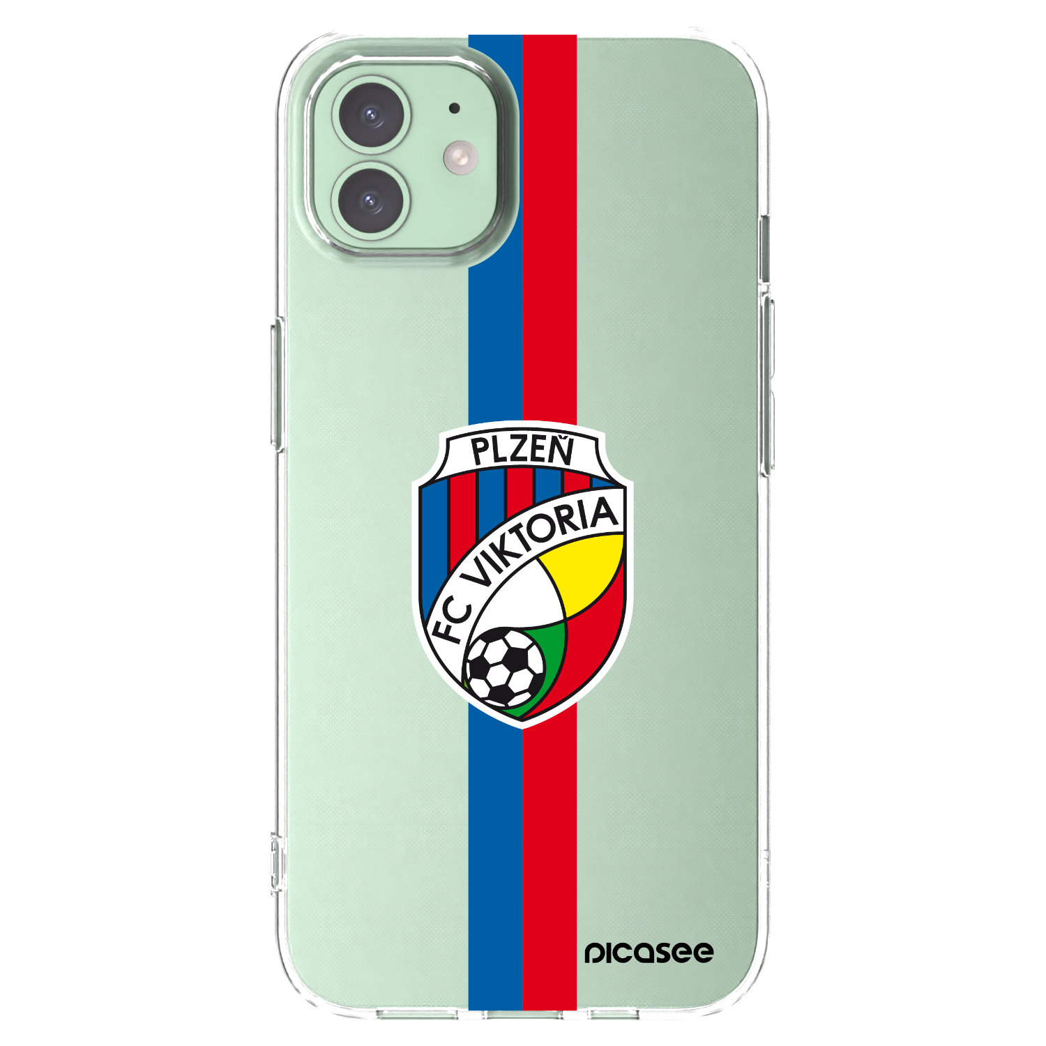 Picasee silikonový průhledný obal pro Apple iPhone 12 - FC Viktoria Plzeň H
