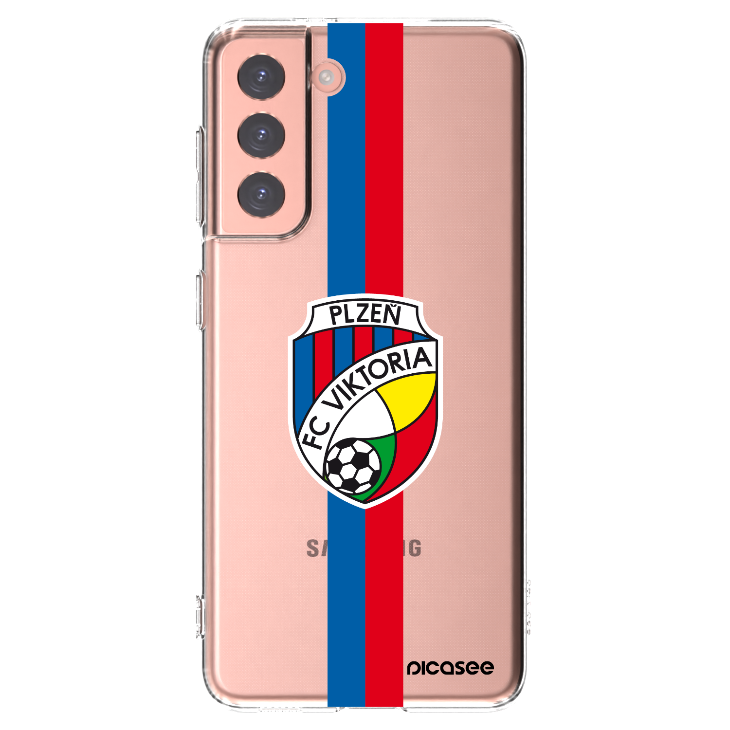 Picasee silikonový průhledný obal pro Samsung Galaxy S21 5G G991B - FC Viktoria Plzeň H