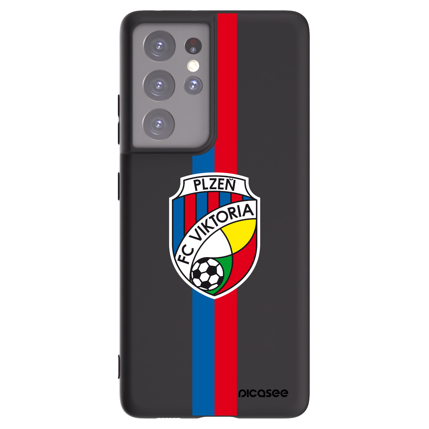Picasee silikonový černý obal pro Samsung Galaxy S21 Ultra 5G G998B - FC Viktoria Plzeň H