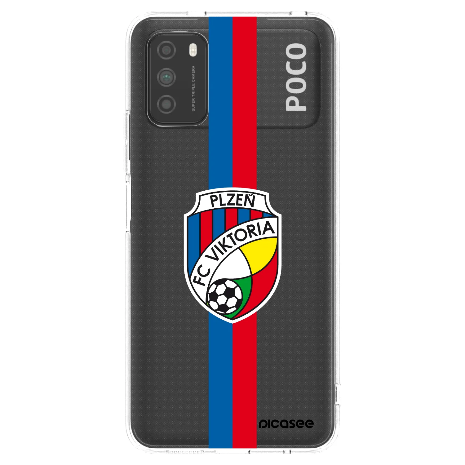 Picasee silikonový průhledný obal pro Xiaomi Poco M3 - FC Viktoria Plzeň H