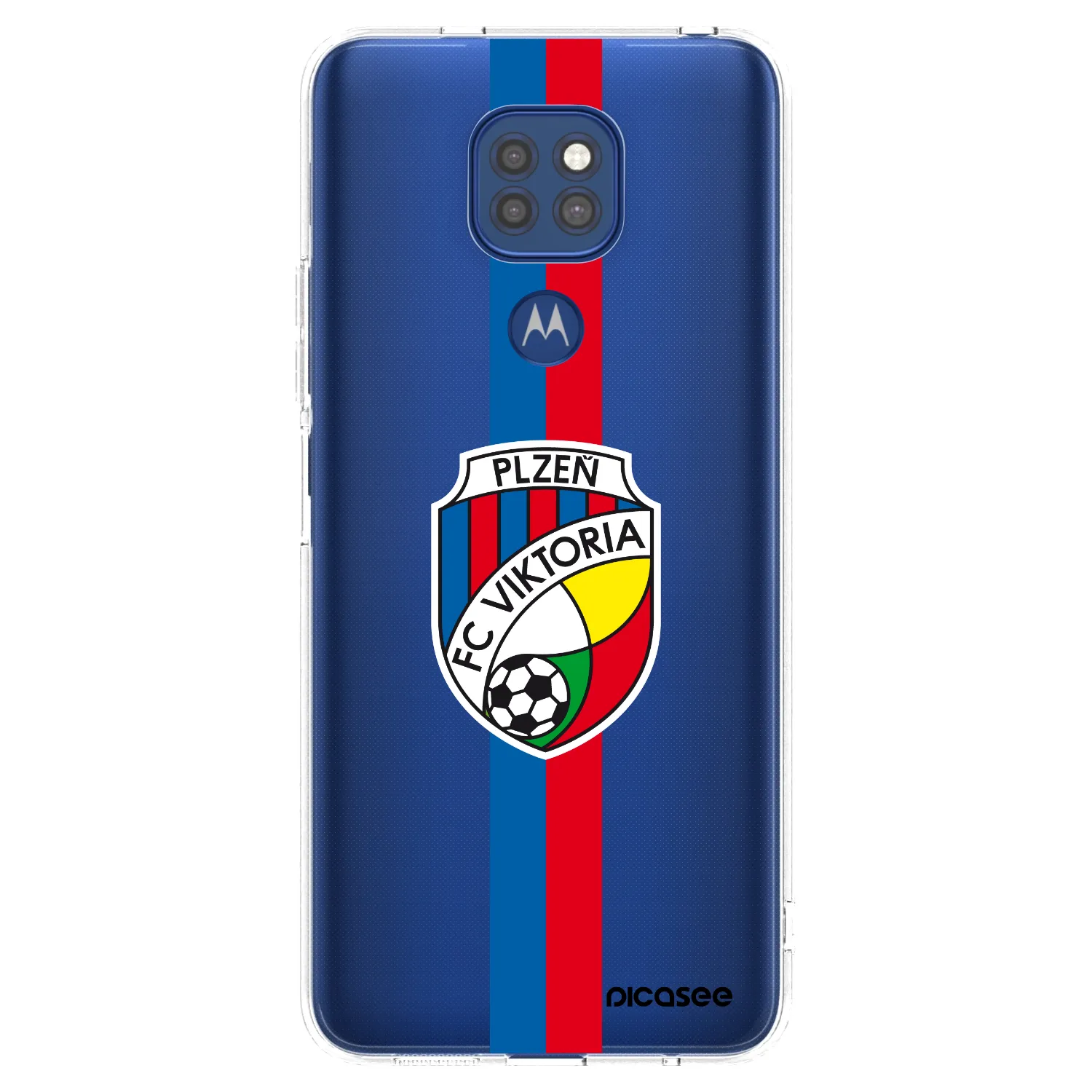 Picasee silikonový průhledný obal pro Motorola Moto G9 Play - FC Viktoria Plzeň H