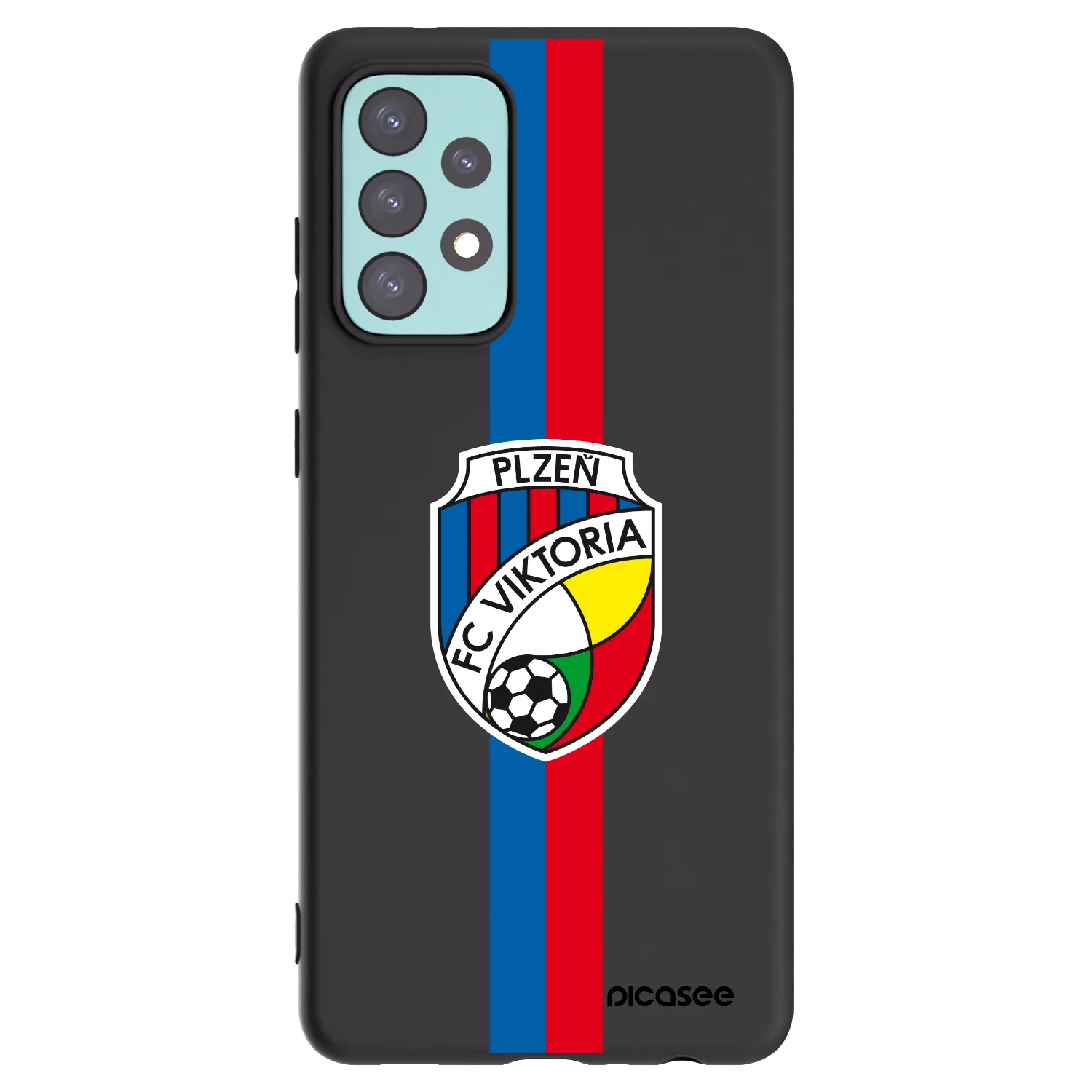 Picasee silikonový černý obal pro Samsung Galaxy A72 A725F - FC Viktoria Plzeň H