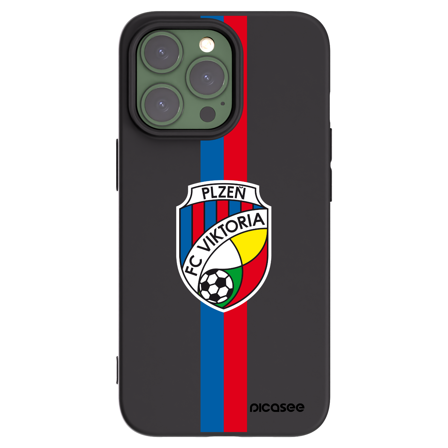 Picasee silikonový černý obal pro Apple iPhone 13 Pro - FC Viktoria Plzeň H
