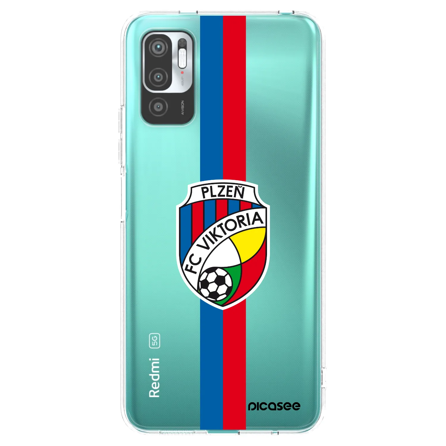 Picasee silikonový průhledný obal pro Xiaomi Redmi Note 10 5G - FC Viktoria Plzeň H
