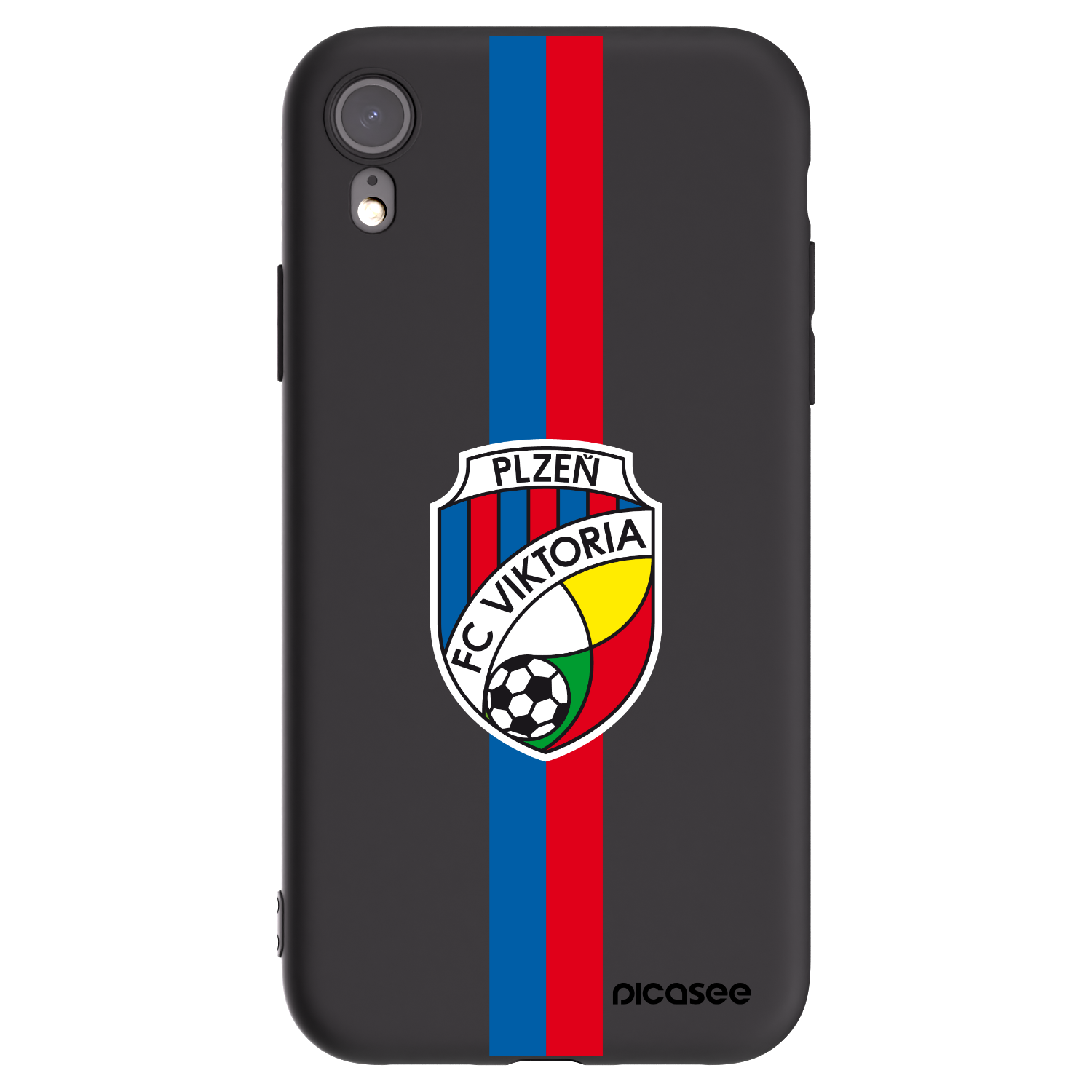 Picasee silikonový černý obal pro Apple iPhone XR - FC Viktoria Plzeň H