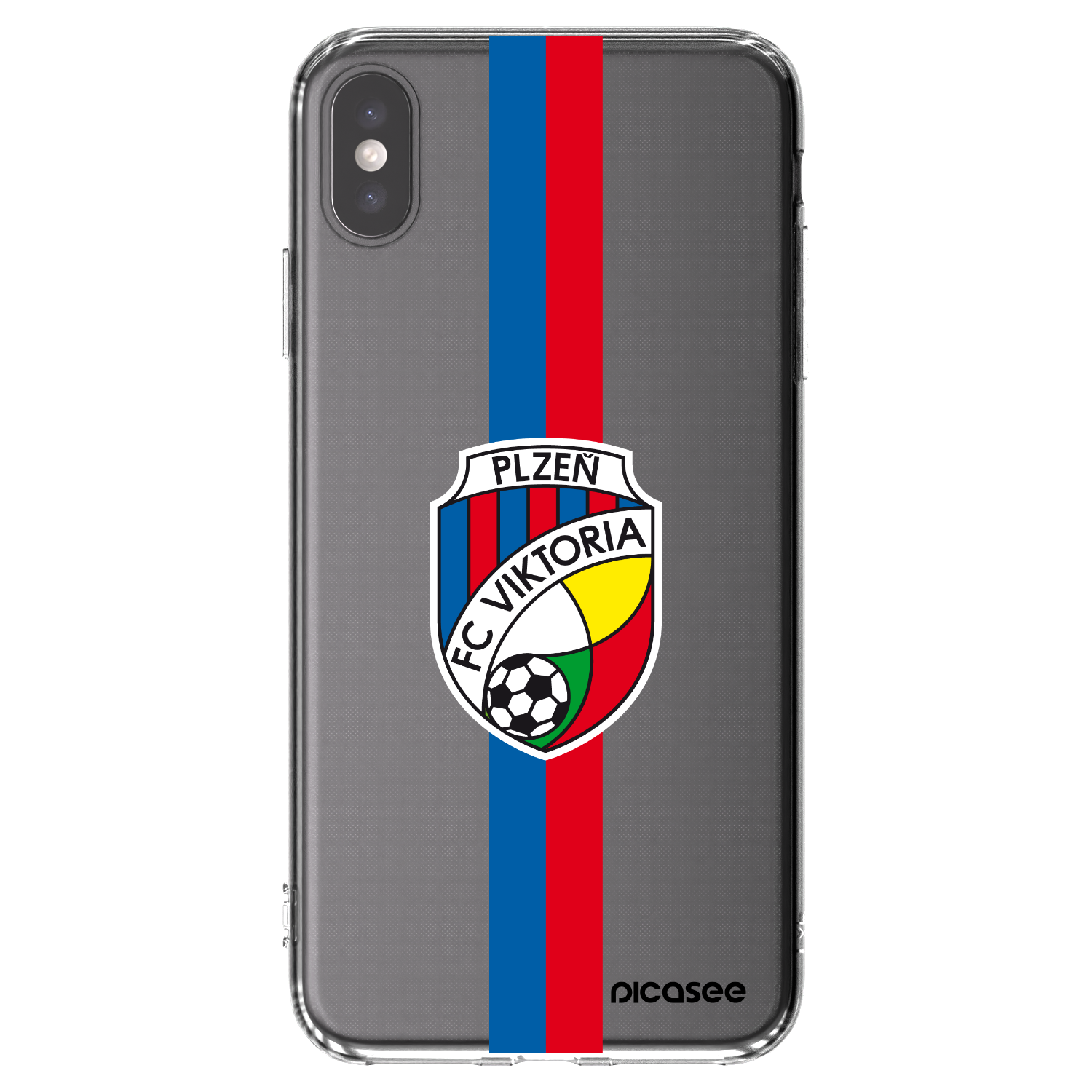 Picasee silikonový průhledný obal pro Apple iPhone XS Max - FC Viktoria Plzeň H