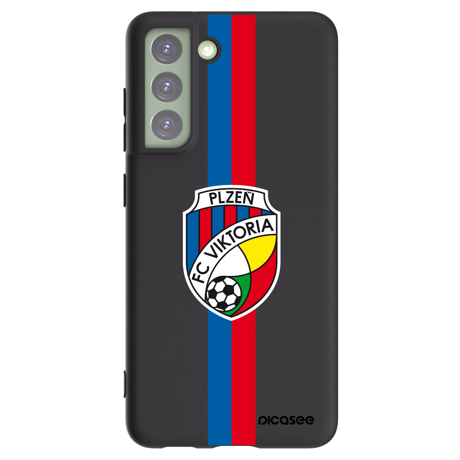 Picasee silikonový černý obal pro Samsung Galaxy S21 FE 5G - FC Viktoria Plzeň H