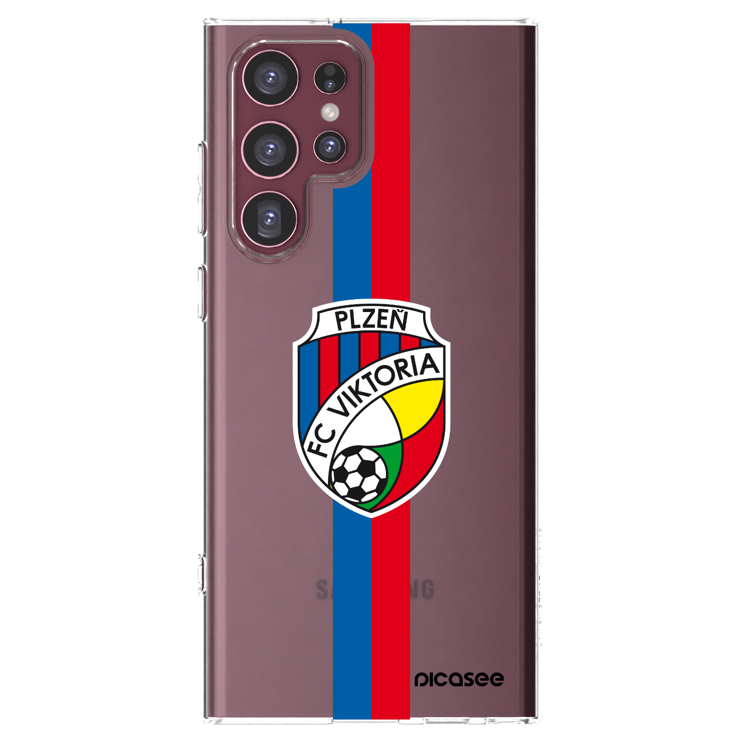 Picasee silikonový průhledný obal pro Samsung Galaxy S22 Ultra 5G - FC Viktoria Plzeň H