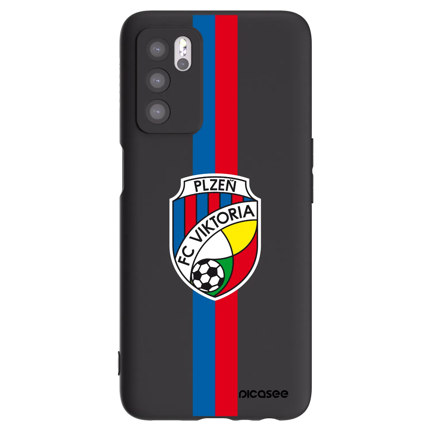Picasee silikonový černý obal pro OPPO A16s - FC Viktoria Plzeň H