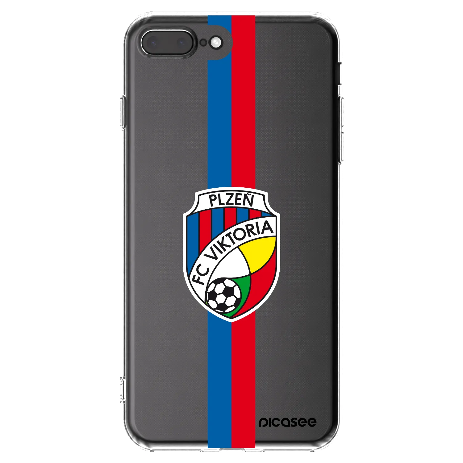 Picasee silikonový průhledný obal pro Apple iPhone 8 Plus - FC Viktoria Plzeň H