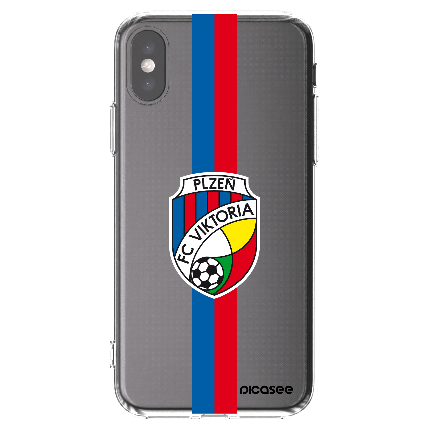Picasee silikonový průhledný obal pro Apple iPhone X/XS - FC Viktoria Plzeň H