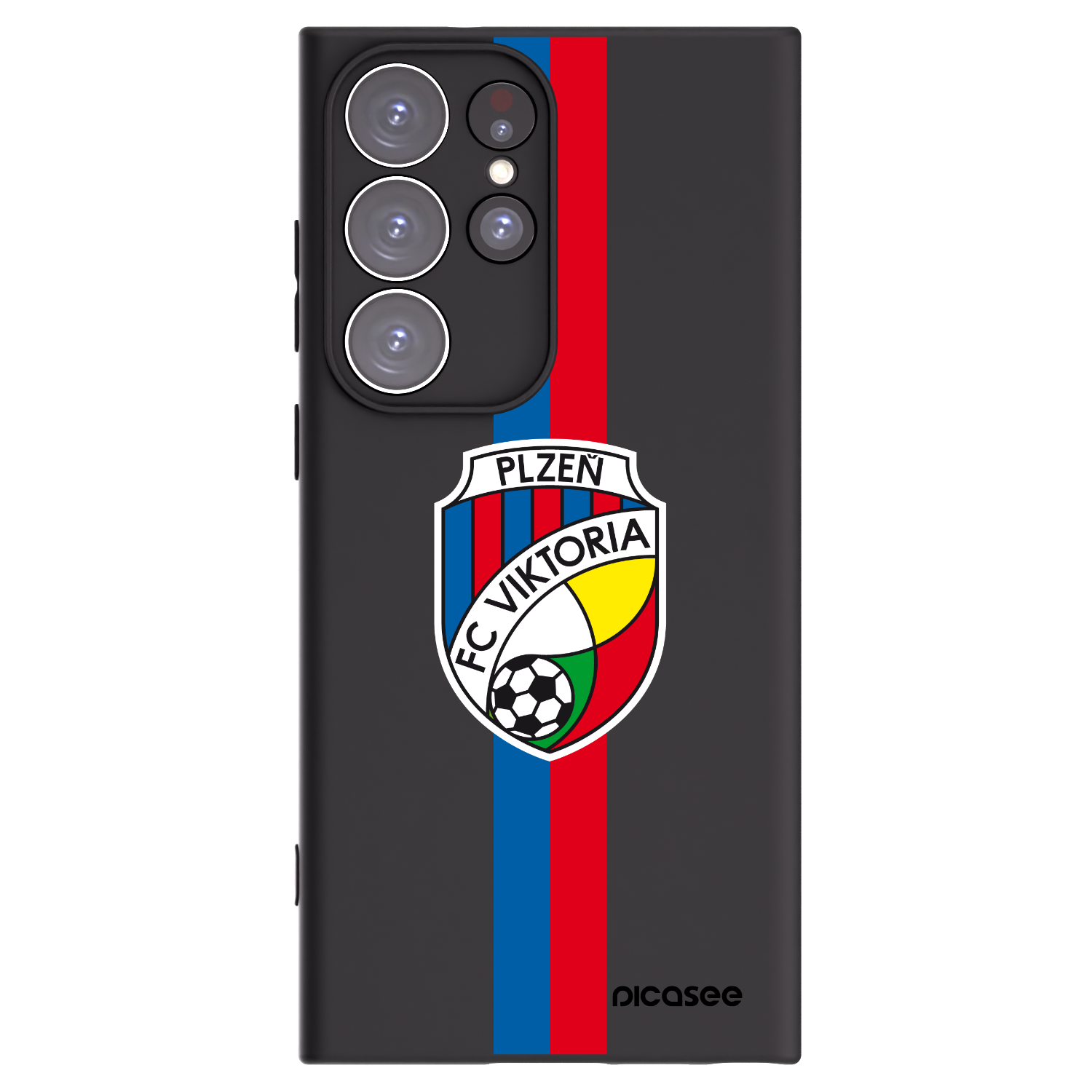 Picasee silikonový černý obal pro Samsung Galaxy S23 Ultra 5G - FC Viktoria Plzeň H