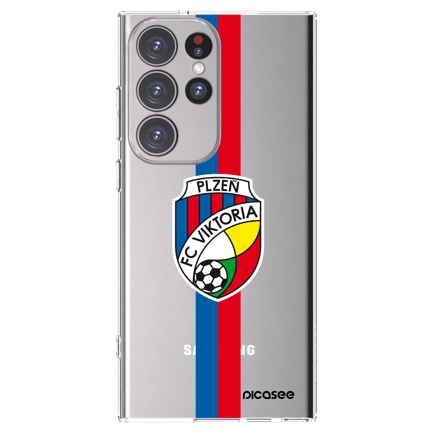 Picasee silikonový průhledný obal pro Samsung Galaxy S23 Ultra 5G - FC Viktoria Plzeň H