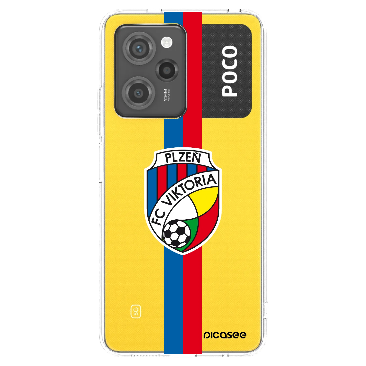 Picasee silikonový černý obal pro Xiaomi Poco X5 Pro - FC Viktoria Plzeň H