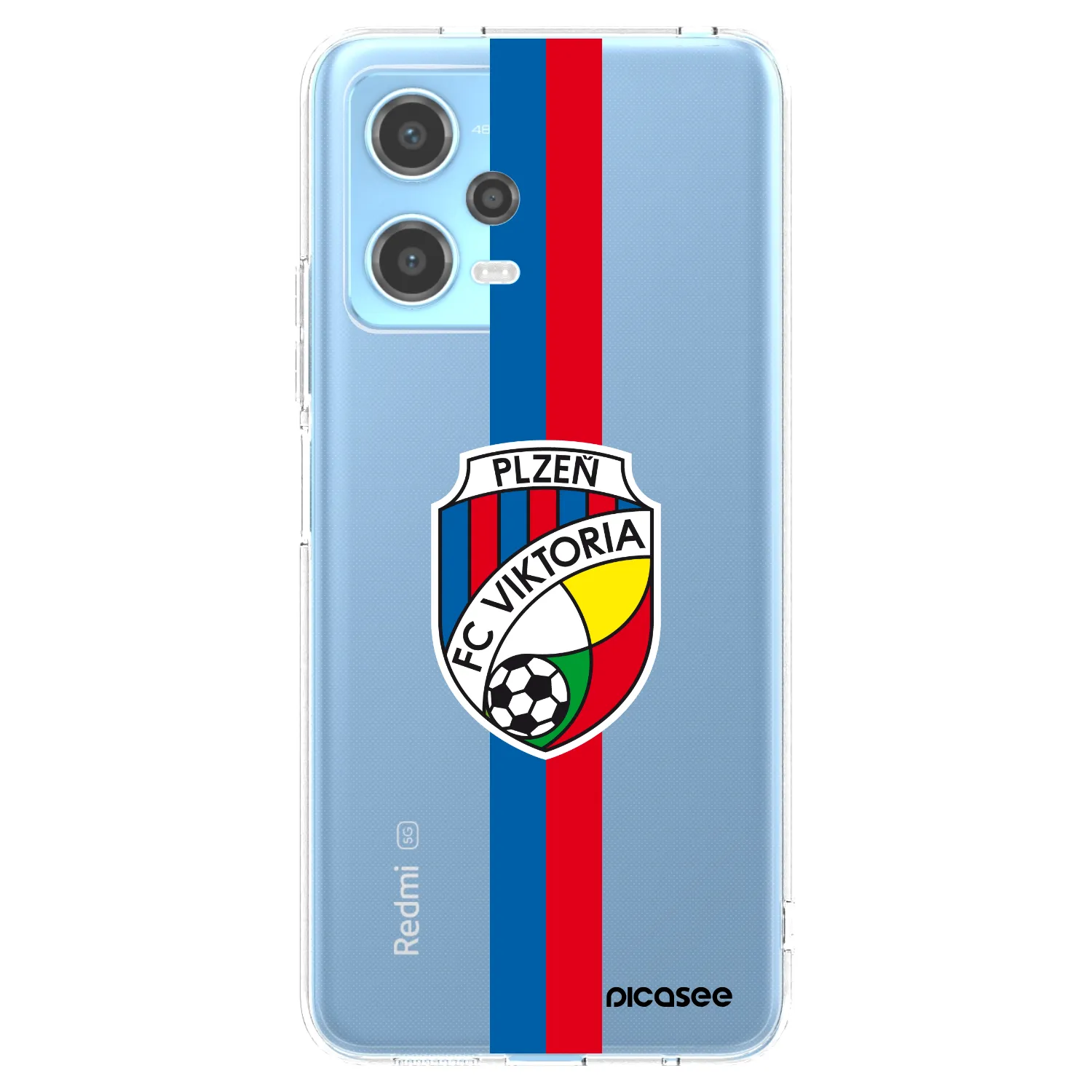 Picasee silikonový průhledný obal pro Xiaomi Redmi Note 12 5G - FC Viktoria Plzeň H
