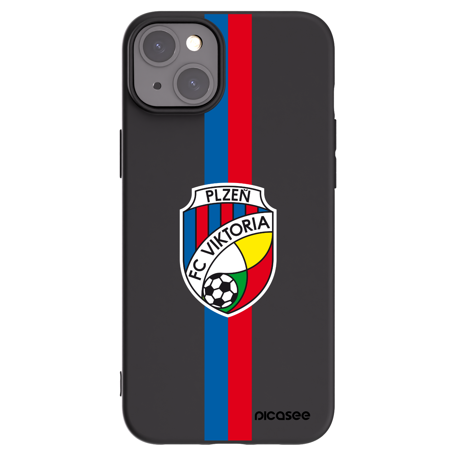 Picasee silikonový černý obal pro Apple iPhone 15 Plus - FC Viktoria Plzeň H