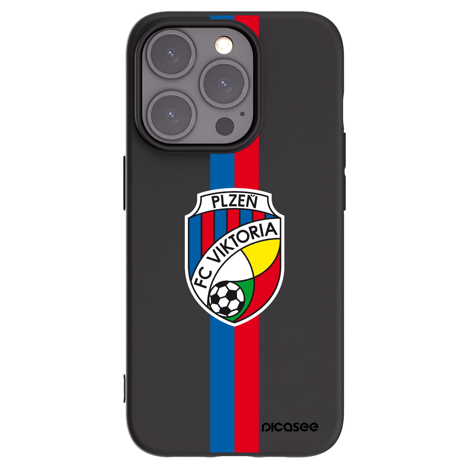 Picasee silikonový černý obal pro Apple iPhone 15 Pro - FC Viktoria Plzeň H